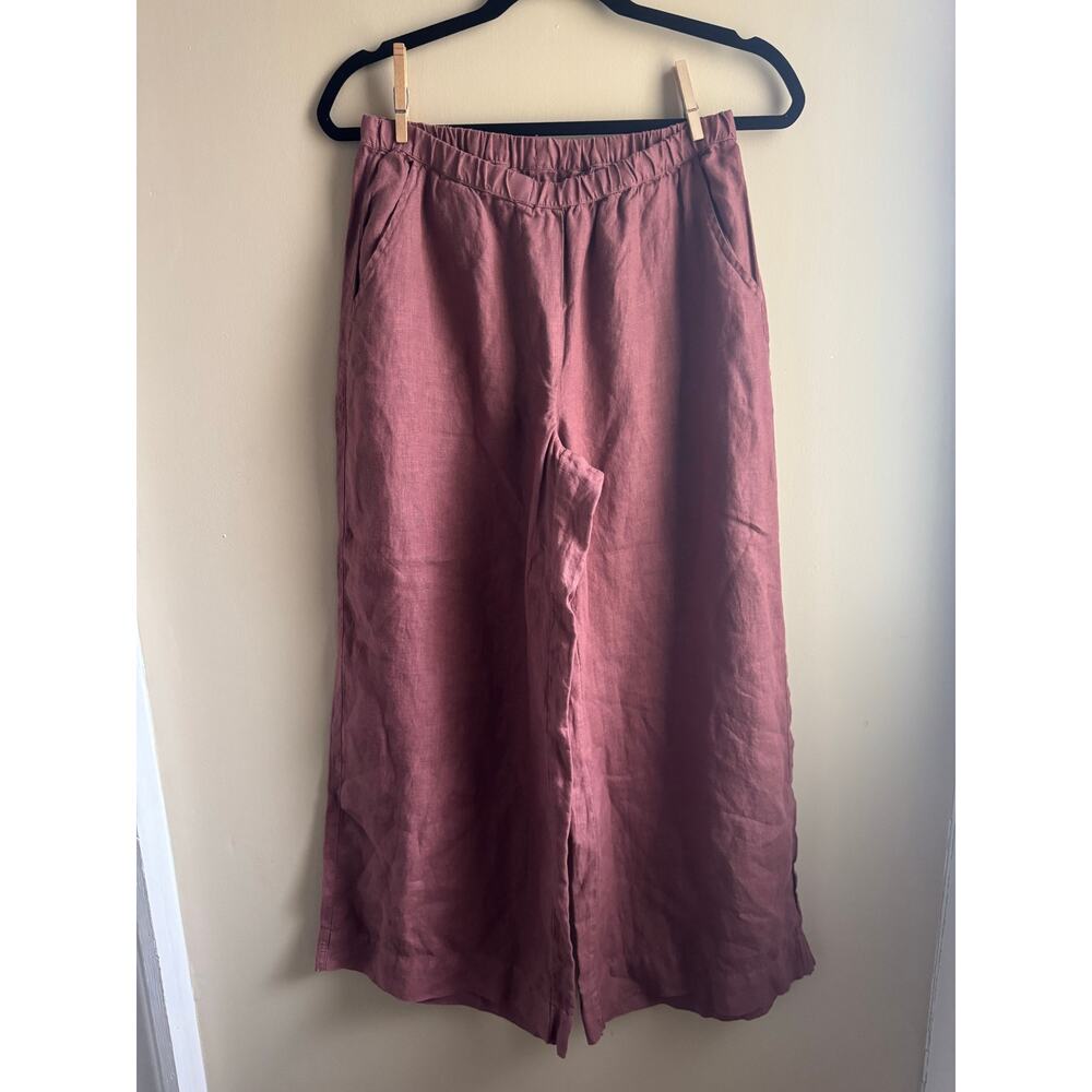 Frank & Eileen Maisie Linen Pant in Mauve - Picture 3 of 13